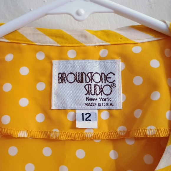 Yellow Polka Dot 2 Piece Dress Set - Picture 2 of 5